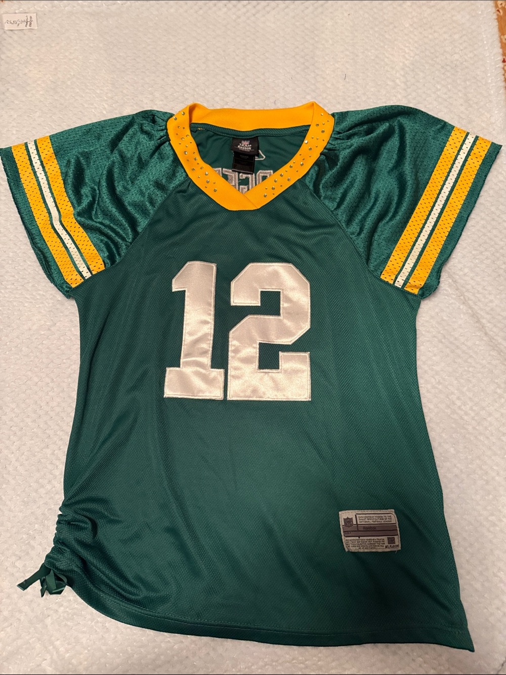 Green Bay Packers Aaron Rodgers #12 Reebok Women’s Rhinestone Jersey
